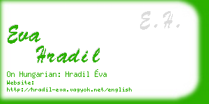 eva hradil business card